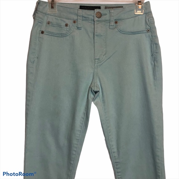 Aeropostale high waisted ankle jegging mint green size 2 regular - Picture 10 of 10